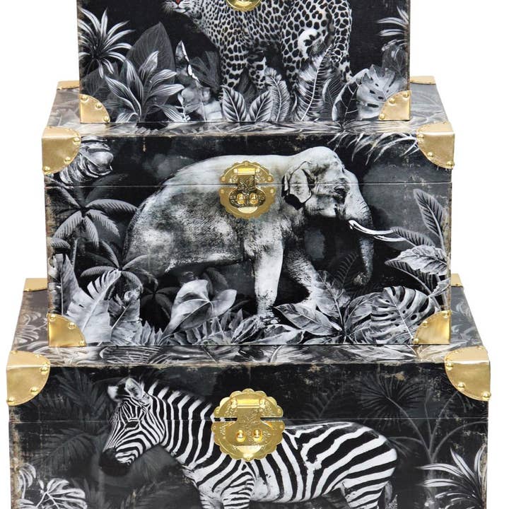 SET DI BAULETTI “SAFARI” 3 PEZZI (4795) per la vendita all'ingrosso da parte di HOFF-INTERIEUR