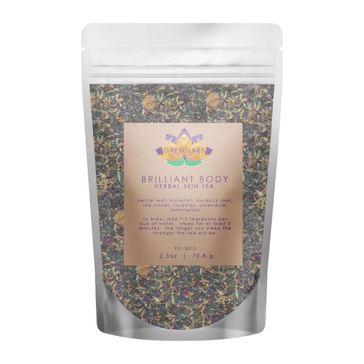 Briliant Body Tea for wholesale by Gypsi Jars Skincare + Alchemy