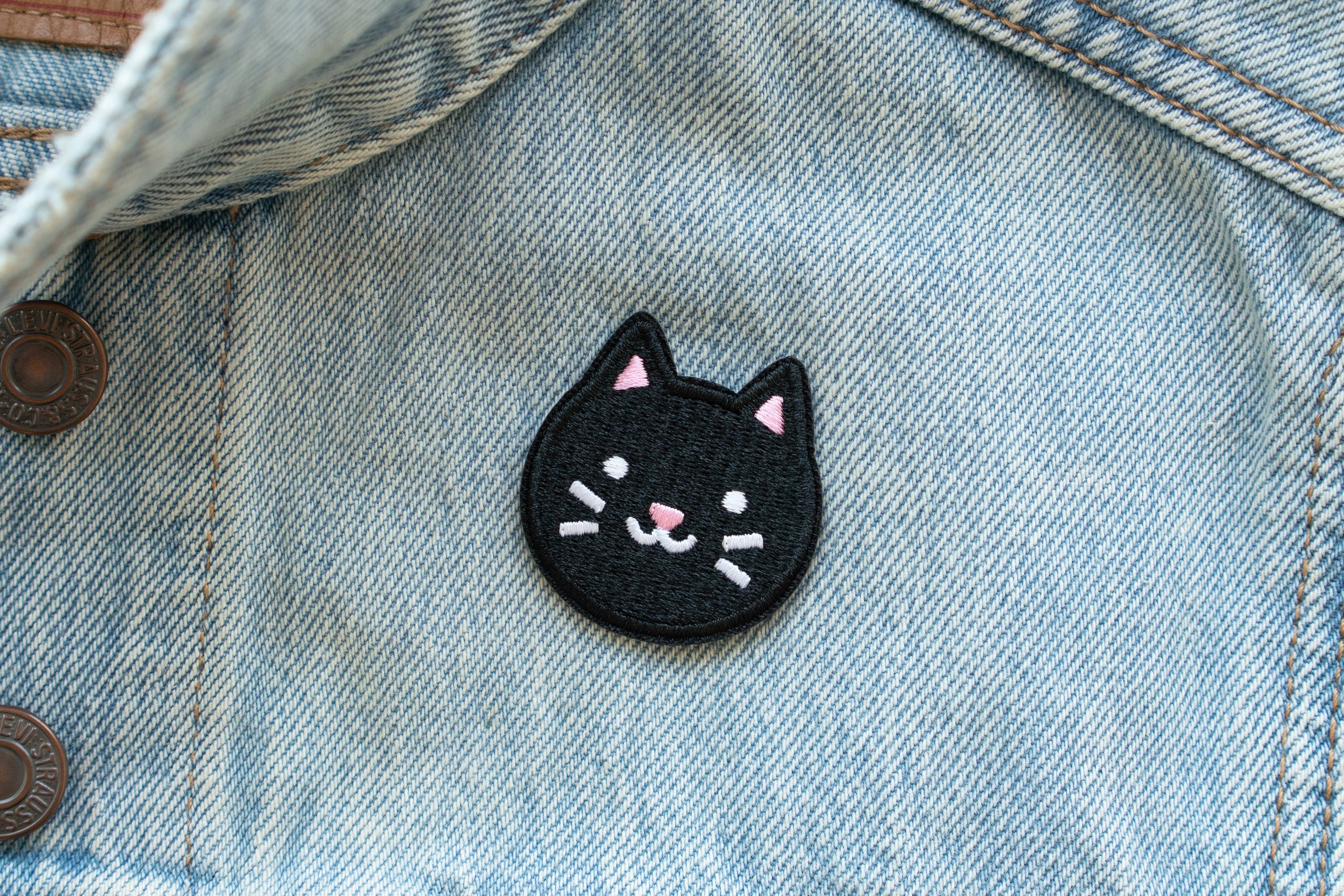 Black Kitty Patch for wholesale on Faire