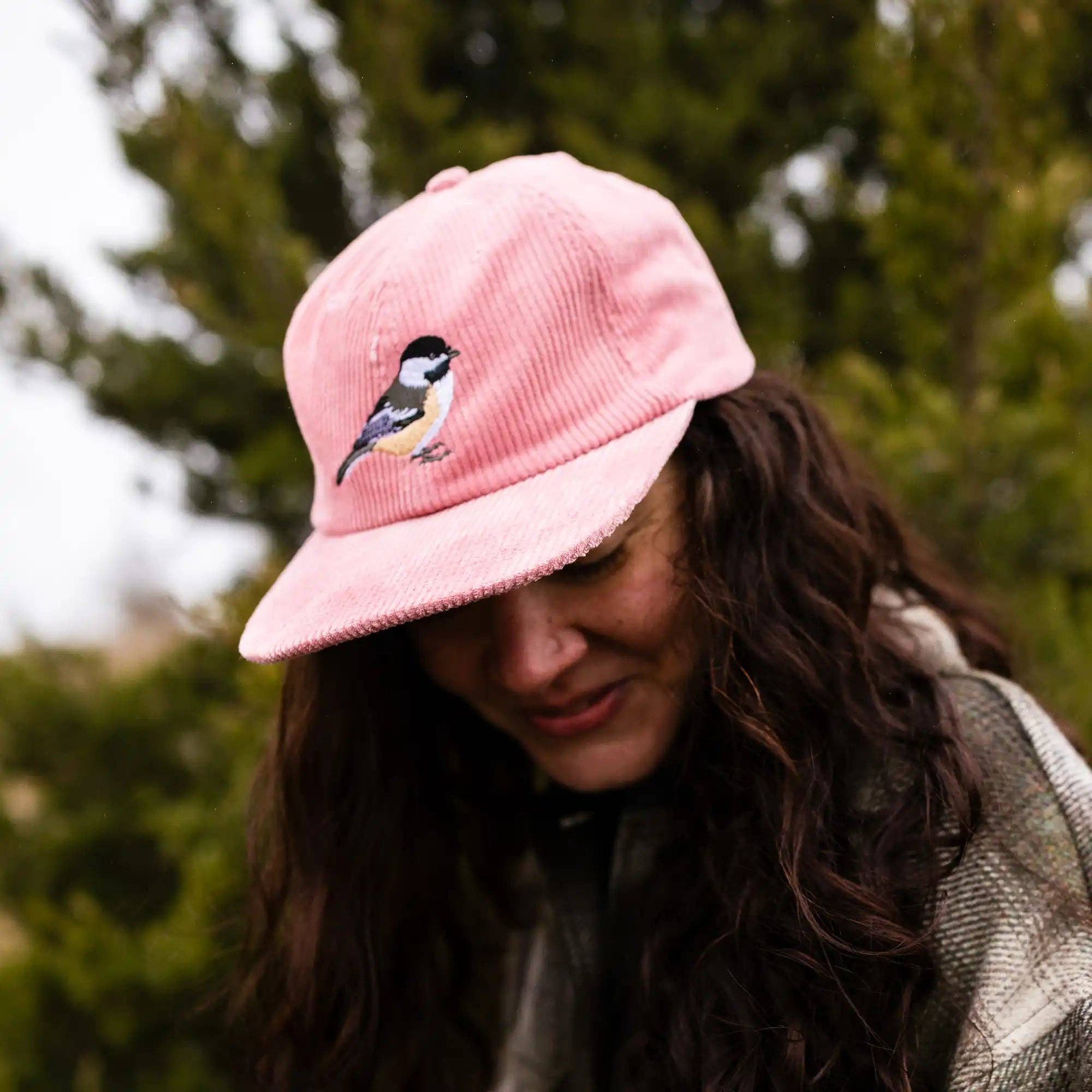 Pink Chickadee Corduroy Hat for wholesale on Faire7