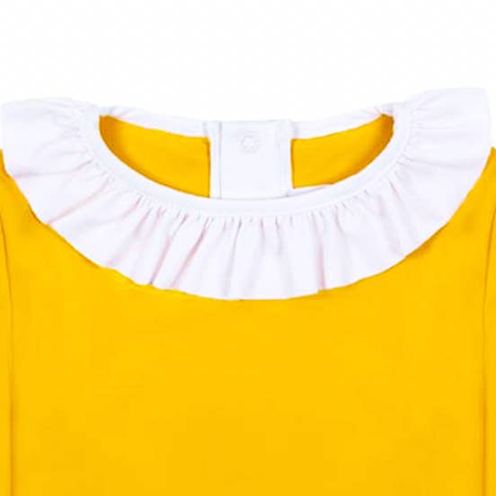 Yellow ruffle collar x Ouate Paris for wholesale by Happy Duck