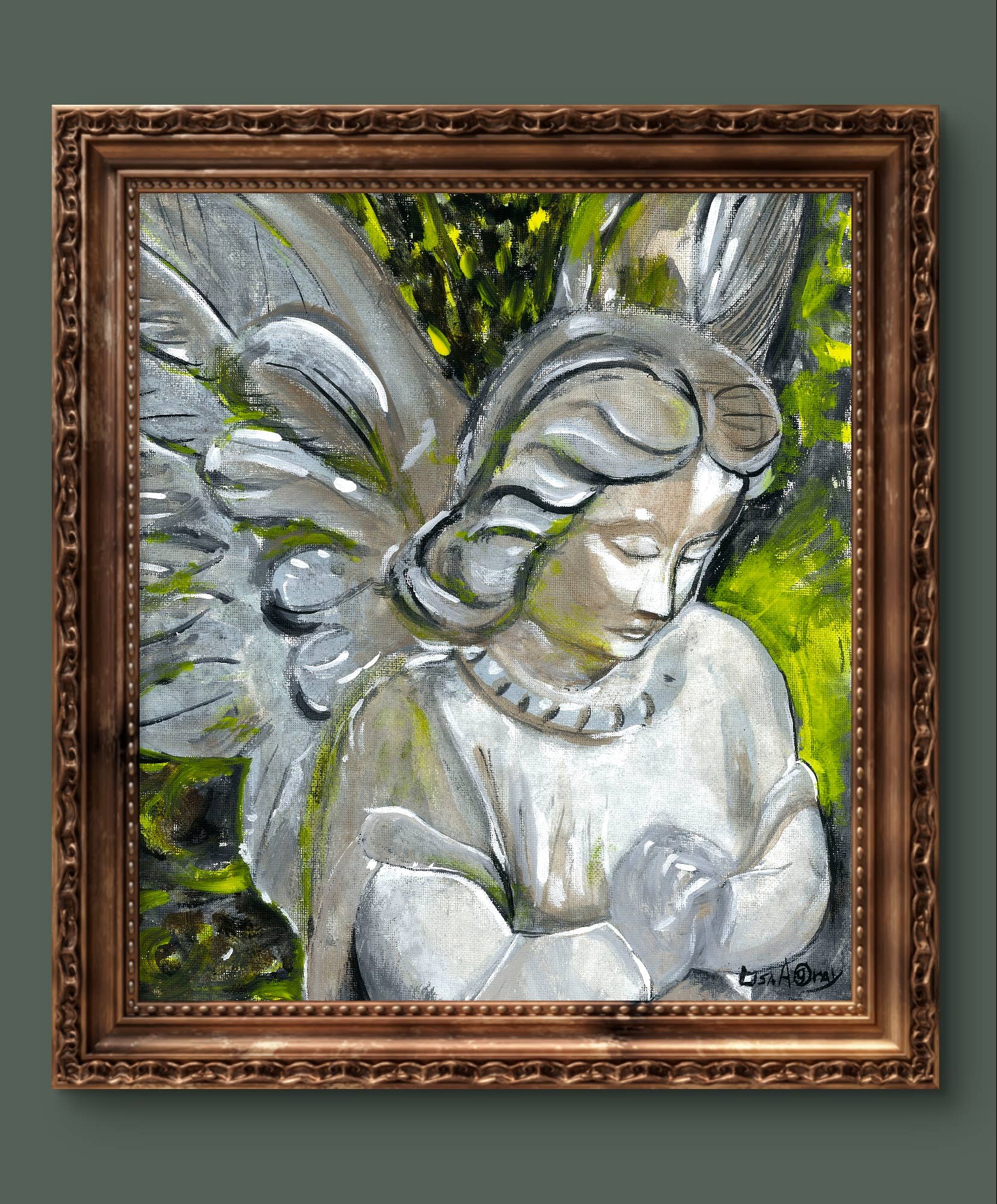 House Candy Wall Art | Lisa Alex Gray – wholesale Art print – Angel in Prayer – Tranquil Spiritual Wall Art Print 5