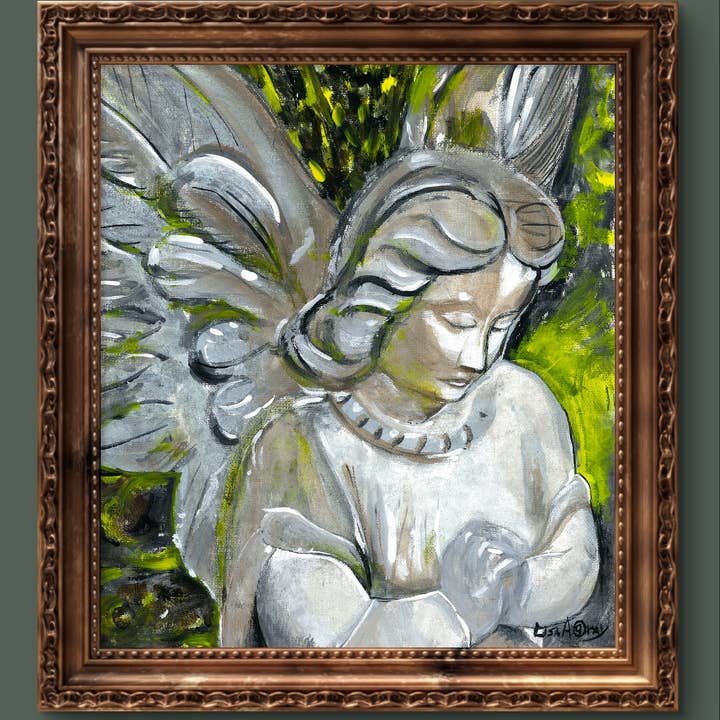 House Candy Wall Art | Lisa Alex Gray – wholesale Art print – Angel in Prayer – Tranquil Spiritual Wall Art Print 5