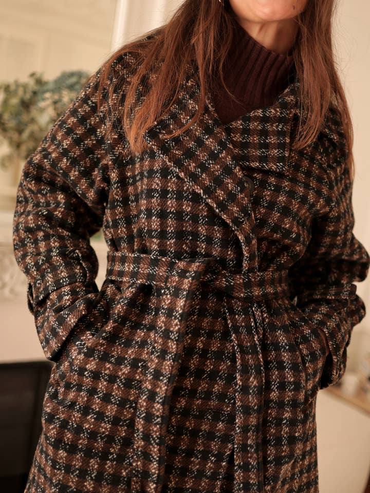 Laura Laval Paris - Vente Manteau – femme - manteau laine à carreaux 4