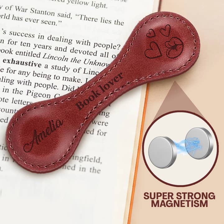 Gradzo - Wholesale Bookmark - Personalized Magnetic Leather Bookmark 3