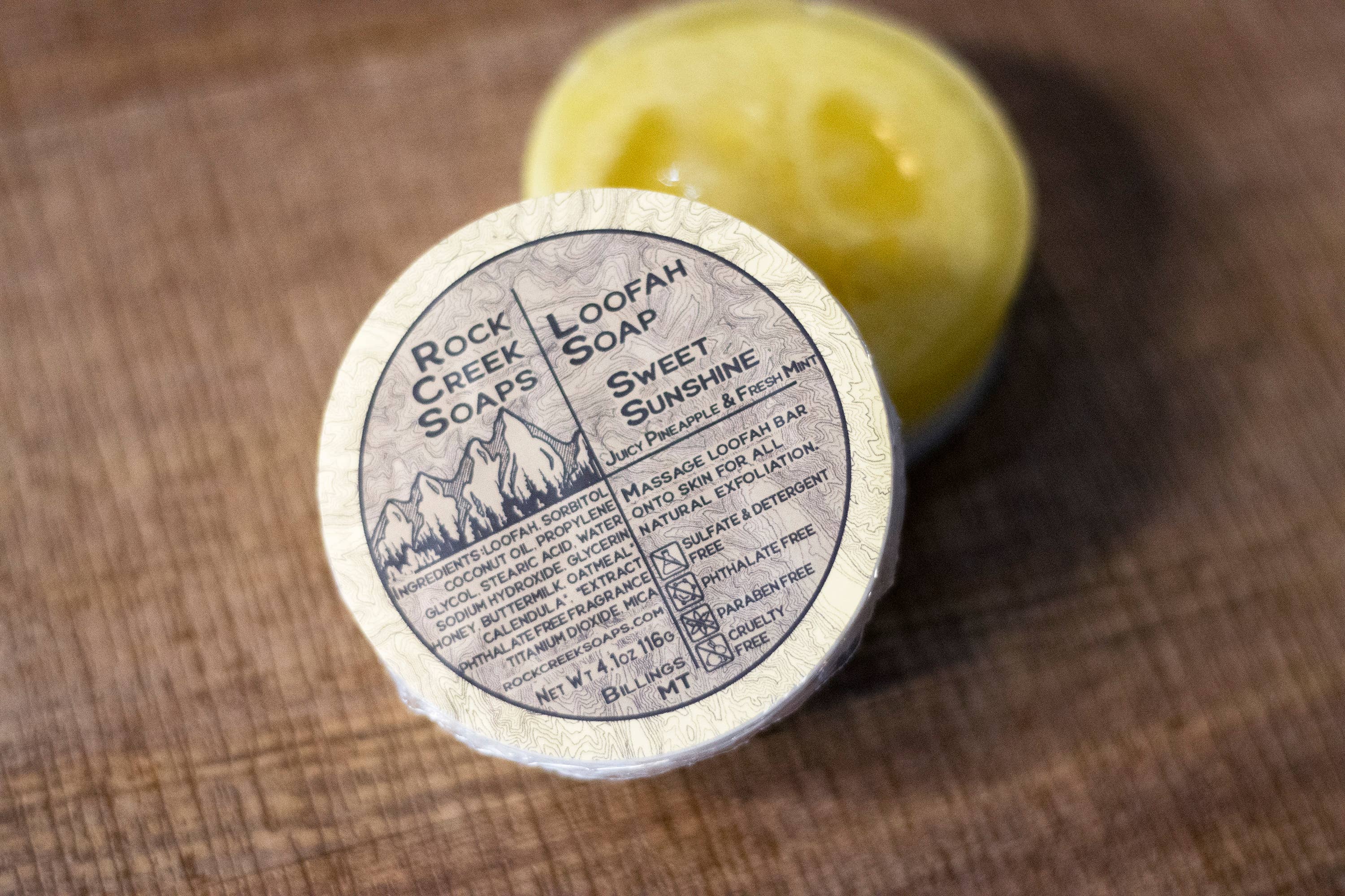 Rock Creek Soaps - Wholesale Loofah - Sweet Sunshine Loofah Soap | Pineapple Mint4