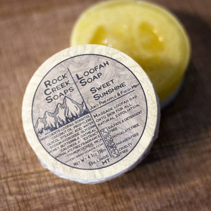 Rock Creek Soaps - Wholesale Loofah - Sweet Sunshine Loofah Soap | Pineapple Mint4