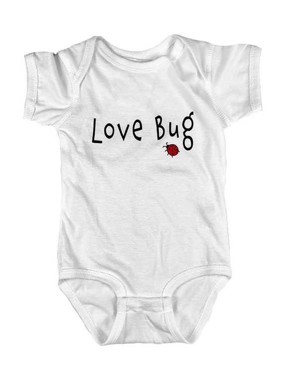 Baby Graphic Onesie - "Love Bug" for wholesale by Short Stack Goods