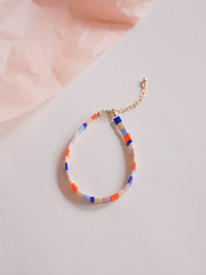 Bracelet DOMINO en perles de verre - palazzo pour la vente par SAN SAN