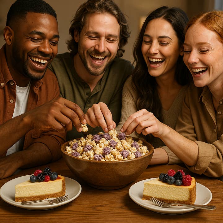 Bombshell Sweets - Wholesale Popcorn - Huckleberry Cheesecake Gourmet Popcorn - best seller3