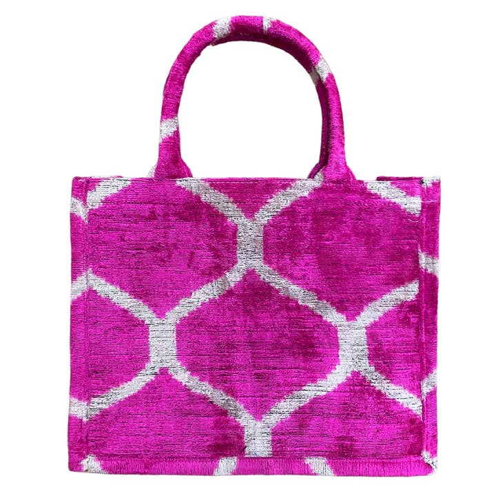 AYCA DESIGN – wholesale Tote bag – Women's – Silk Velvet Ikat Large Tote Bag