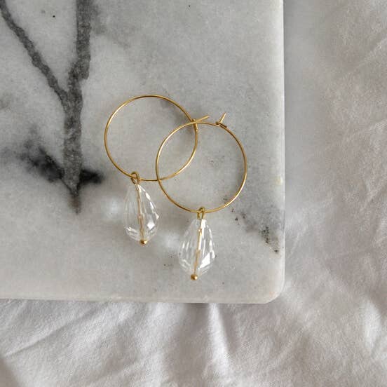 Jewelry By Elina Dahl - Wholesale Dangle Earrings - Earring Hoop Drop, large drop glass.3