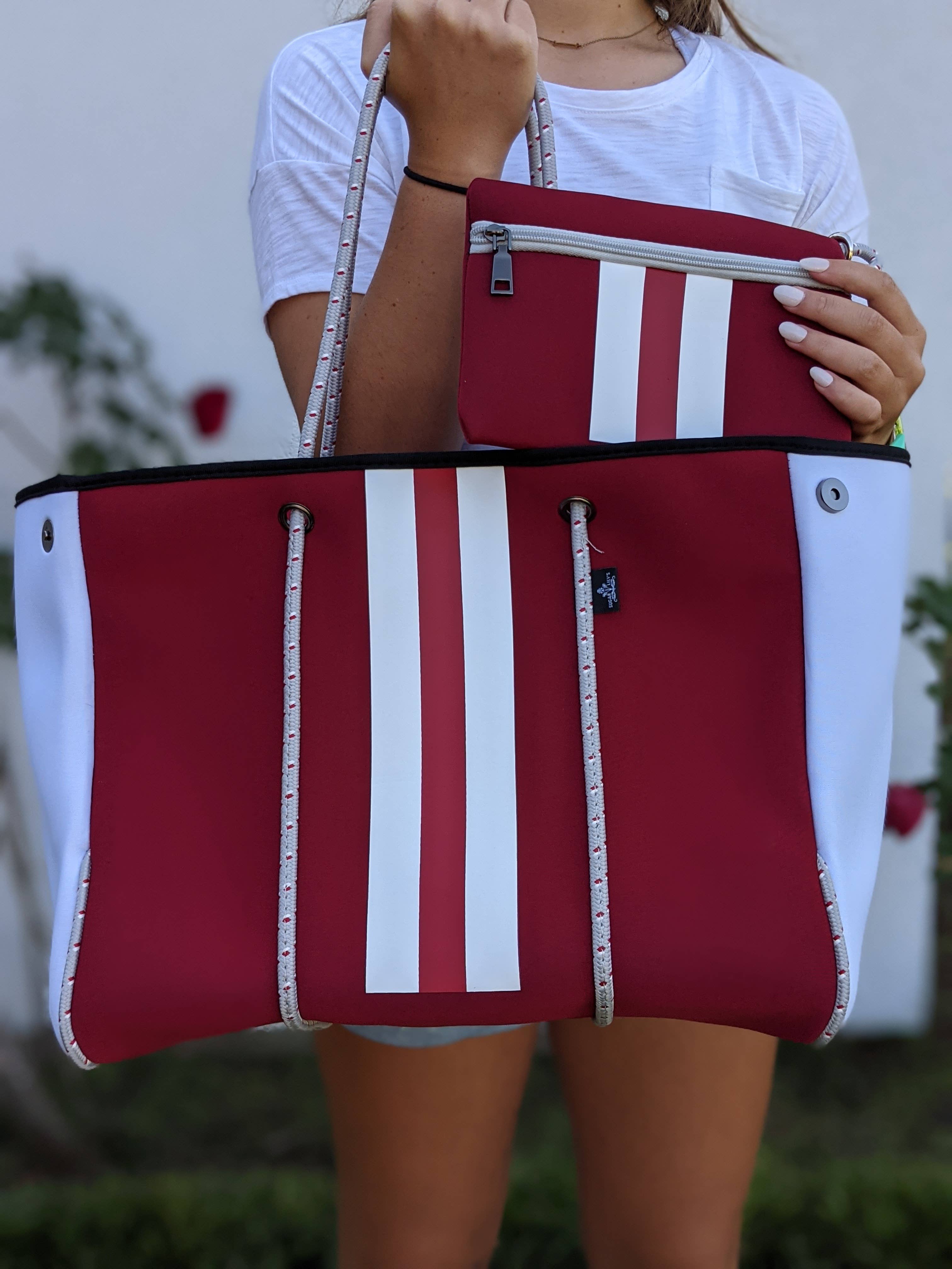 Sugar Lily's - Wholesale Tote Bag - Women's - Sugar Lily's- Neoprene Spirit Collection- Big Crimson1