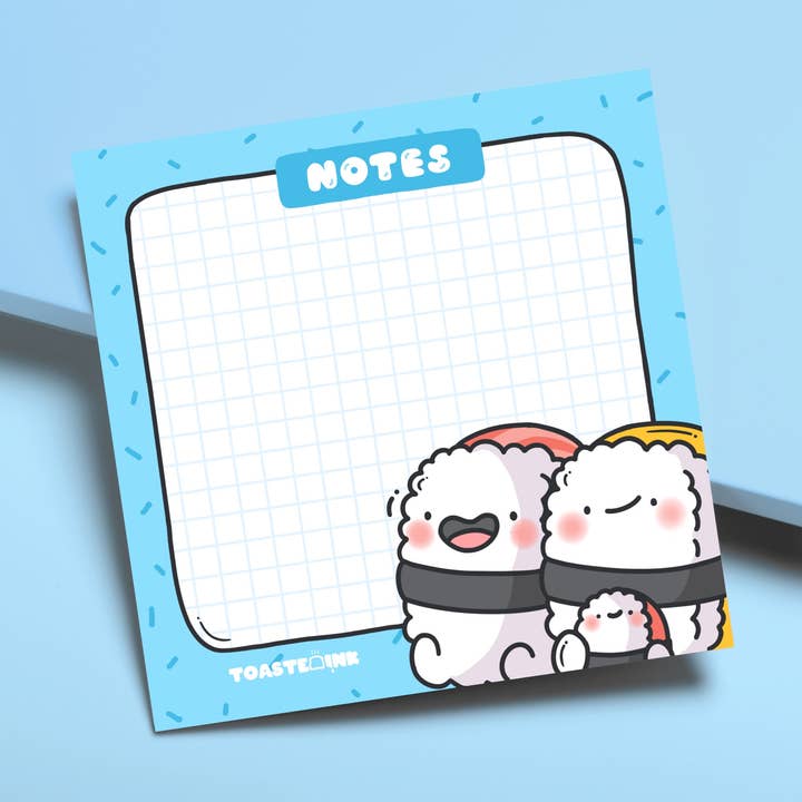 Toastedink - Wholesale Sticky Notes - Sushi Sticky Notes | Cute Memo Pads & Stationery0