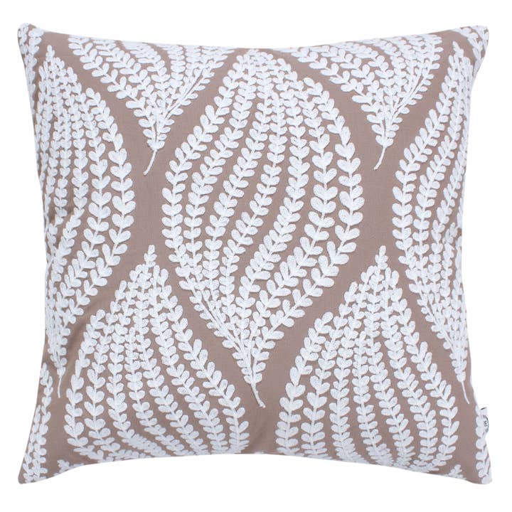 Elegant Leaf Pure Cotton Throw Pillow for wholesale by House Of MV