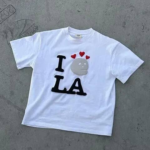 SALINA TRADING INC - Wholesale Screen Printed T-Shirt - Men's - Hip Hop Graphic Print Oversized T-Shirt Men Casual Streetwear