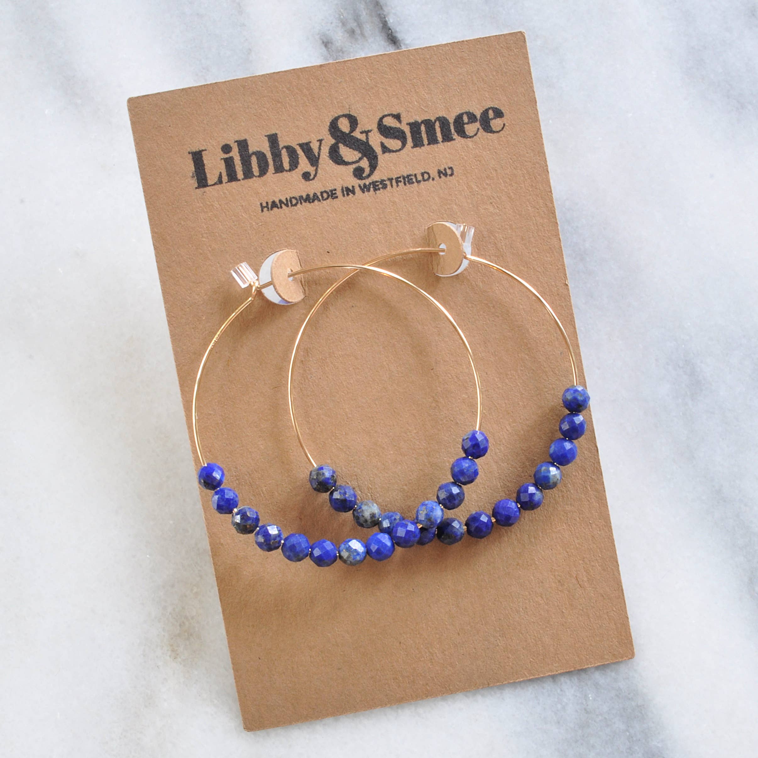 Libby & Smee - Vendita all'ingrosso Orecchini a cerchio - Orecchini a Cerchio in oro con grandi pietre preziose5