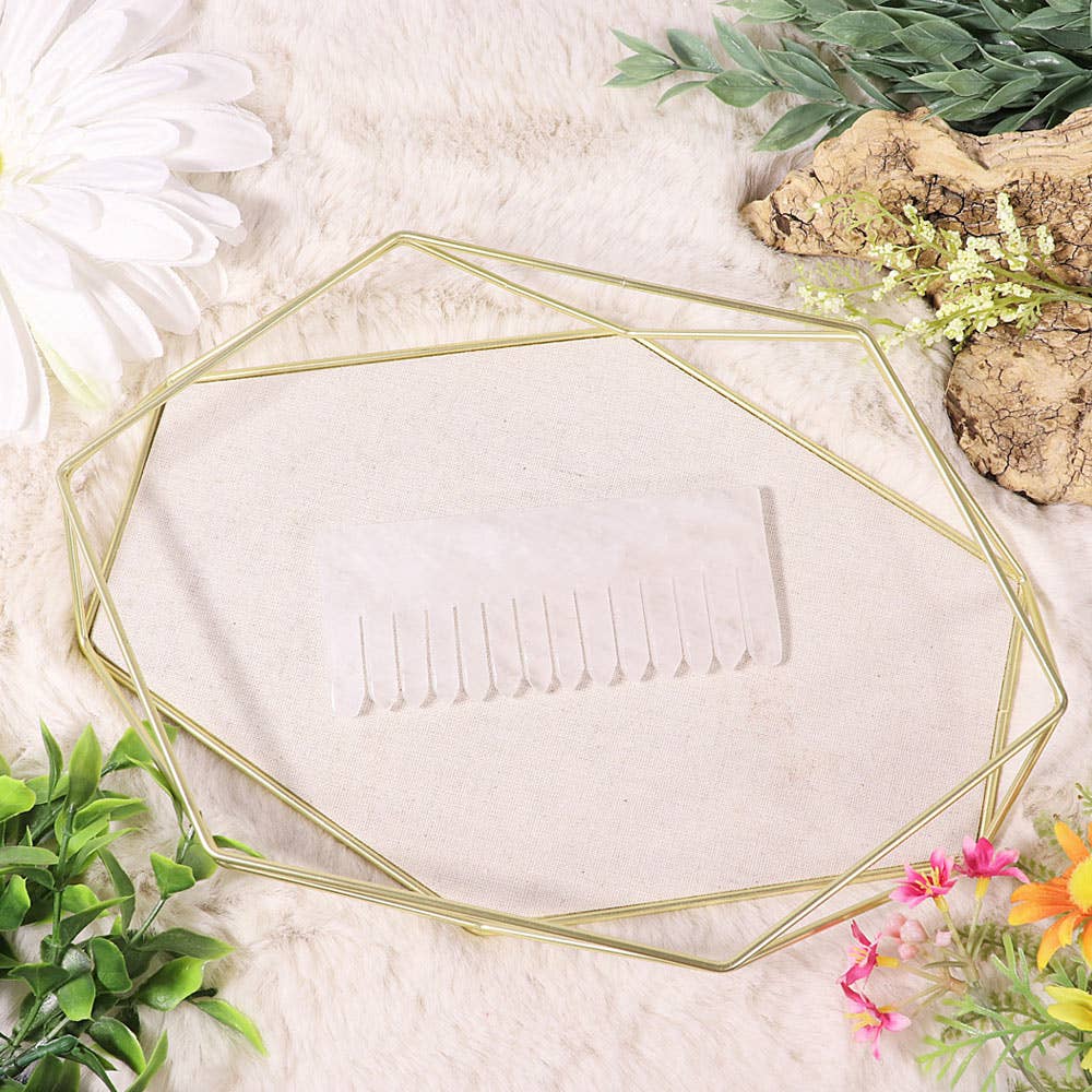 Natures Artifacts Inc - Wholesale Hair Brush/Comb - Energy Comb Medium - Clear Quartz | Crystal Combs4