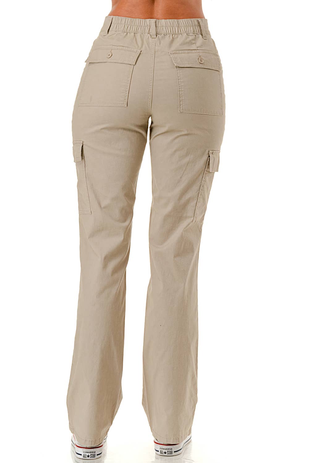 Color 5 – Engroshandel Bukser - Dame – Farvevede lige ben justerbare lastbukser i taljebånd18