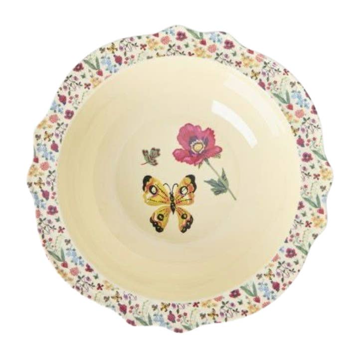 RicebyRice - Wholesale Bowl - Melamine Vintage Bowl with Nathalie L'ete Print - Large -25.36 oz