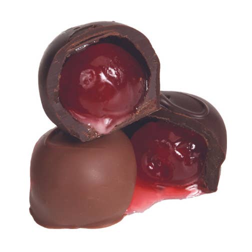 Dark Chocolate Cherry Cordials, Bulk for wholesale by Coblentz Chocolate Company