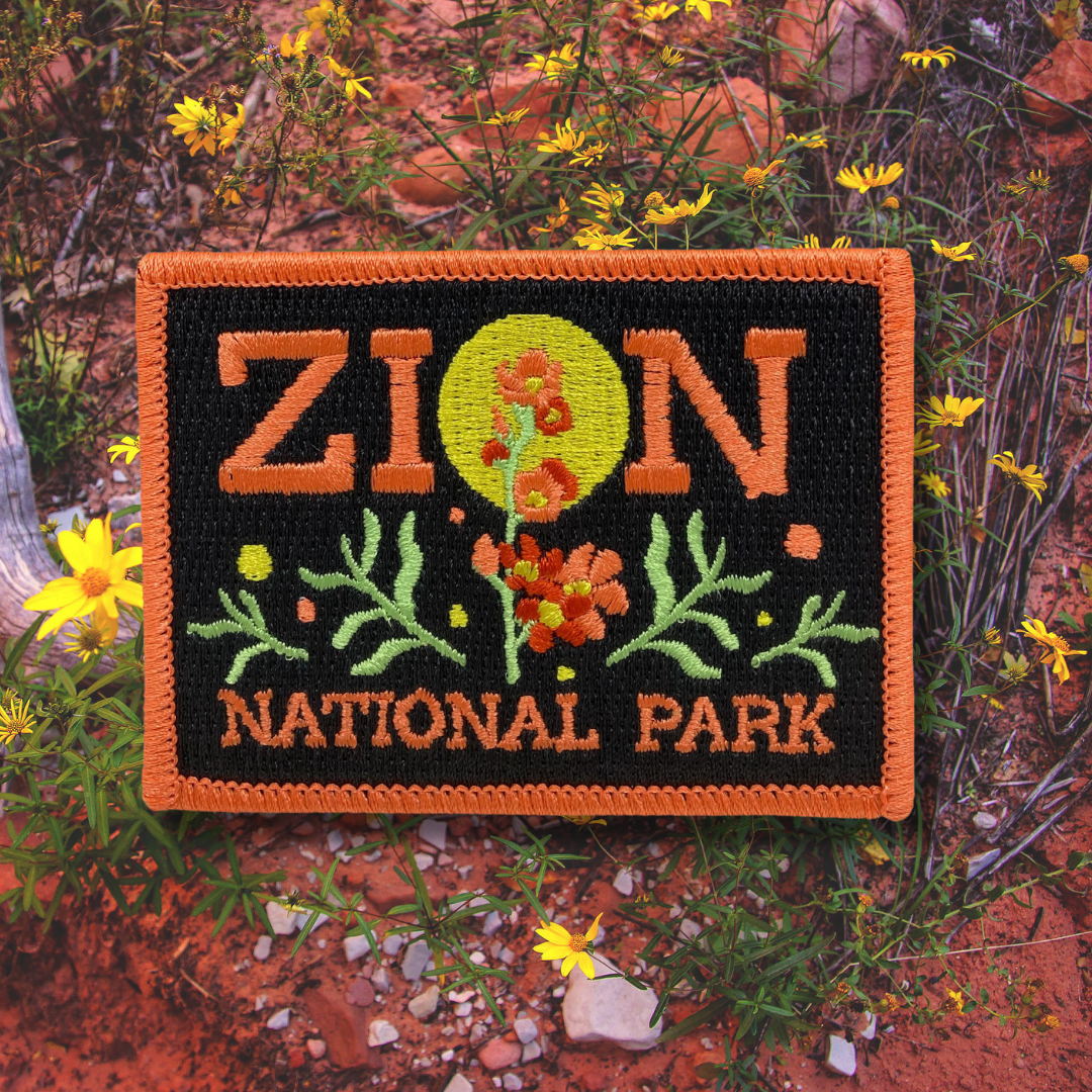 Outpatch - Wholesale Patch - Zion National Park Wildflowers Embroidered Sticker Patch1