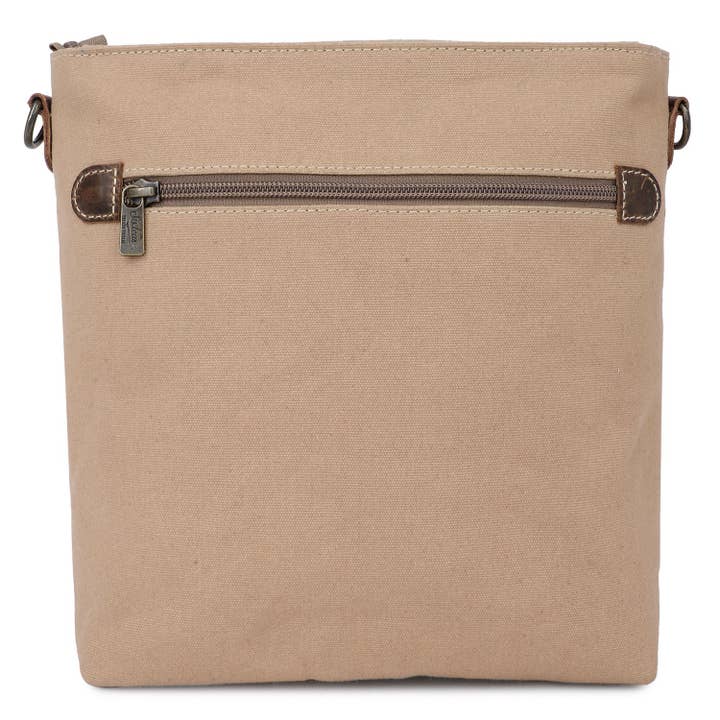 Sixtease Bags USA - Wholesale Crossbody Bag - Women's - Canvas & Leather Women's Crossbody Bag - Dun/Van Dyke2