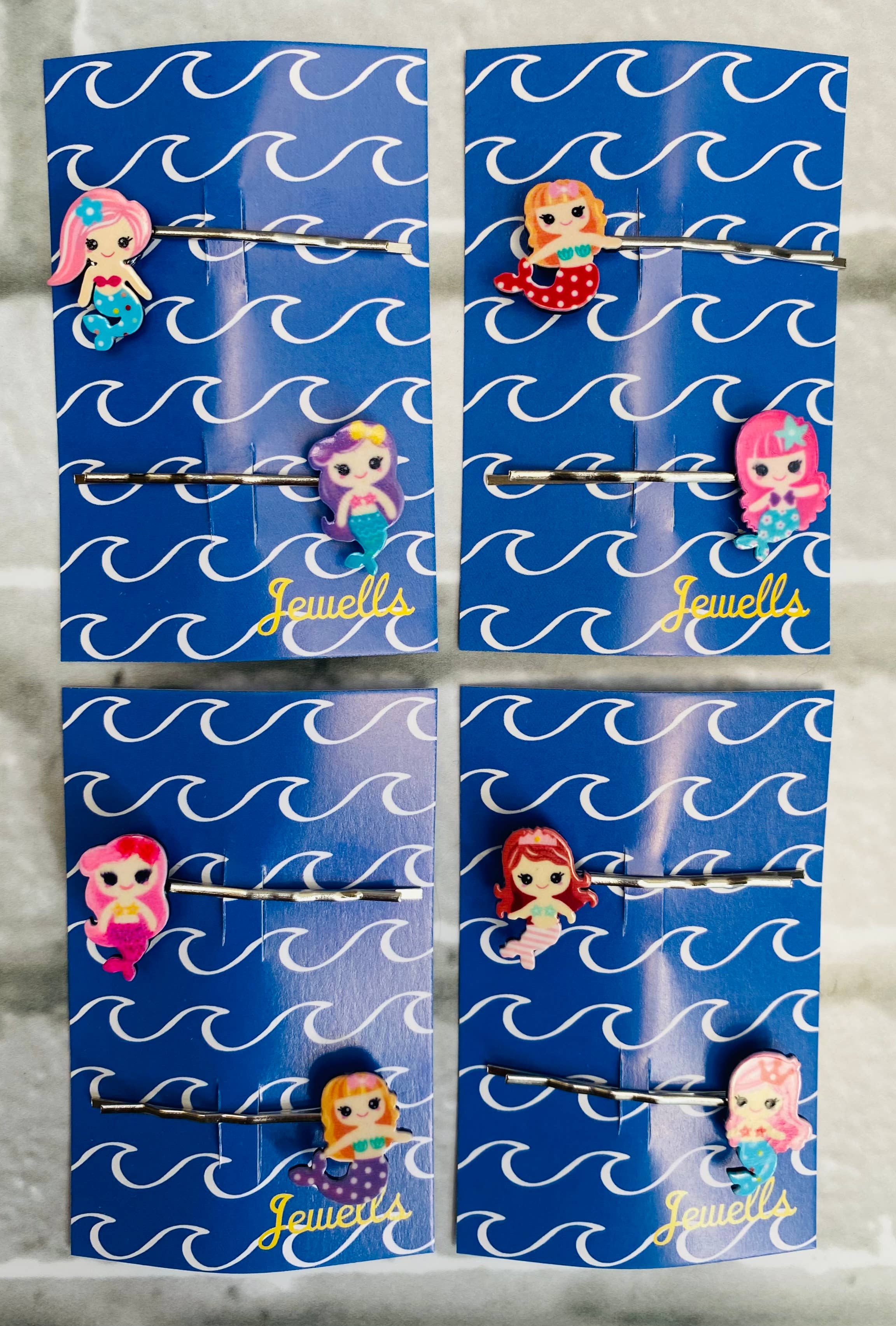 Jewells – wholesale Hair clip – Women’s – Pair of Mermaid resin hairgrips3