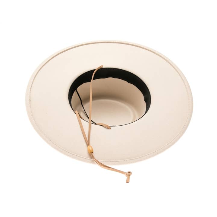 DNMC - Wholesale Fedora - Women's - Vegan Felt Bolero Rancher Hat w/ Chin Cord - 3 Colors5