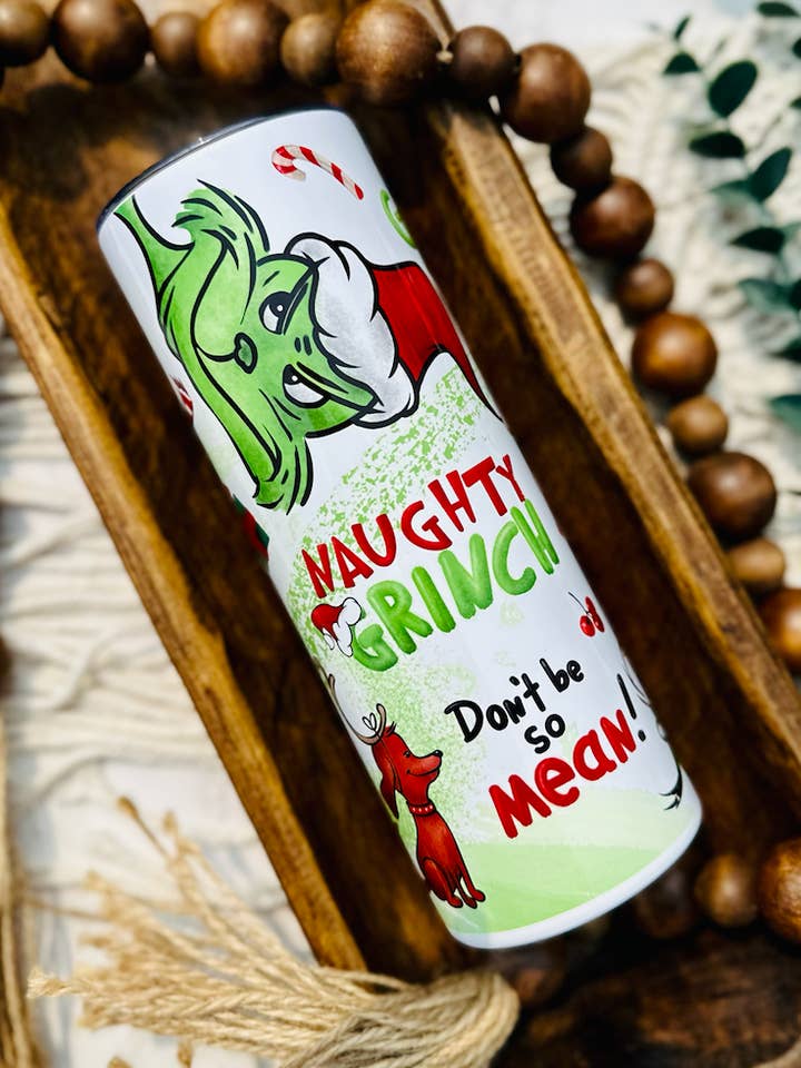 Gobelet en acier Grinch 20 oz Merry Grinchmas pour la vente par Bonita Bella Creations