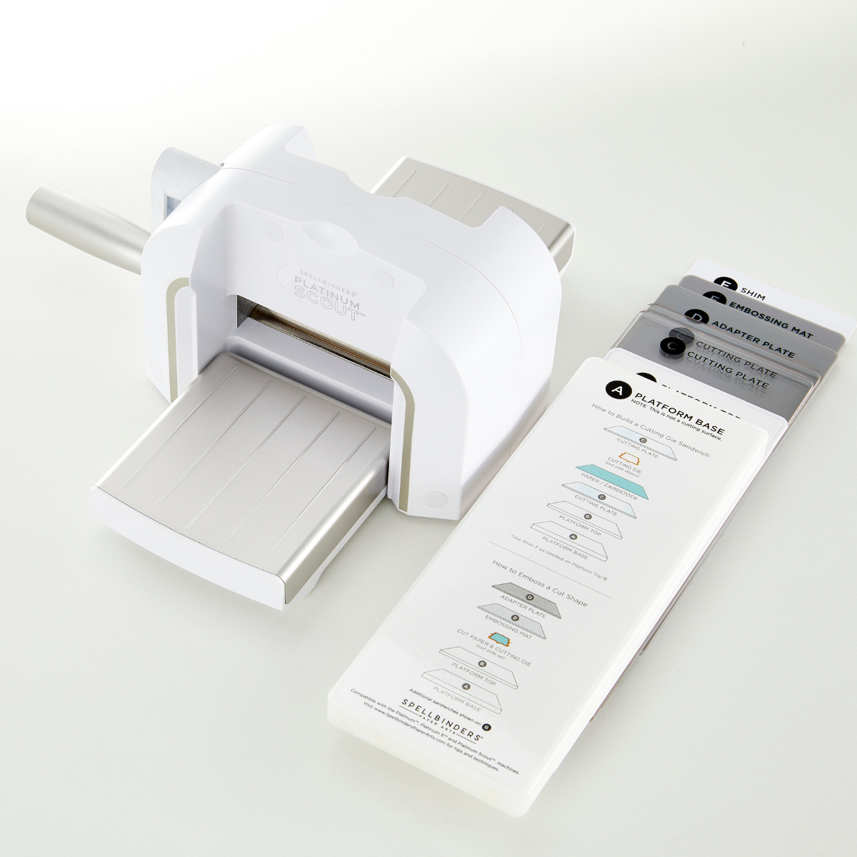 Hero Arts + Spellbinders Wholesale - Wholesale Craft Tool - Platinum Scout Die Cutting and Embossing Machine - 3.5" Platform3