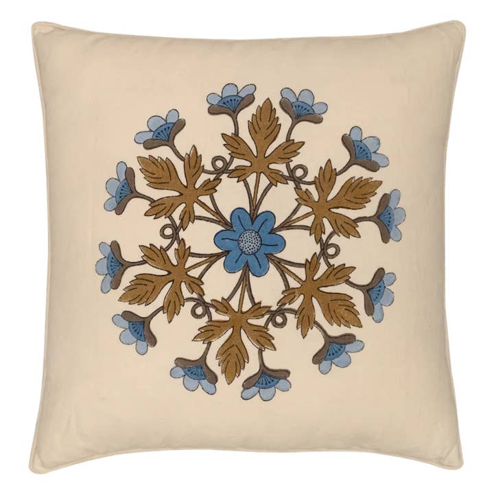 Funda de cojín estampada a mano – 50x50 cm para venta al por mayor de Neem Crafts