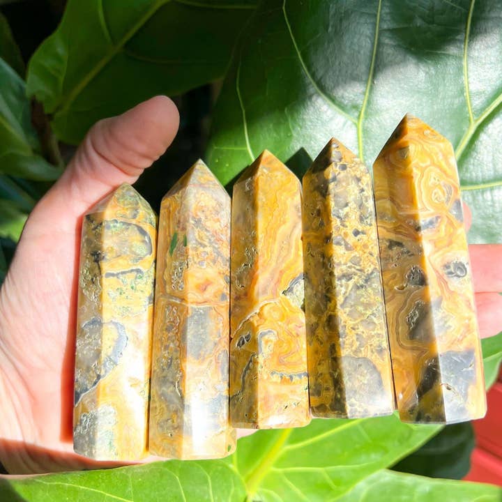 Crazy Lace Agate Tower for wholesale by Rock This Out