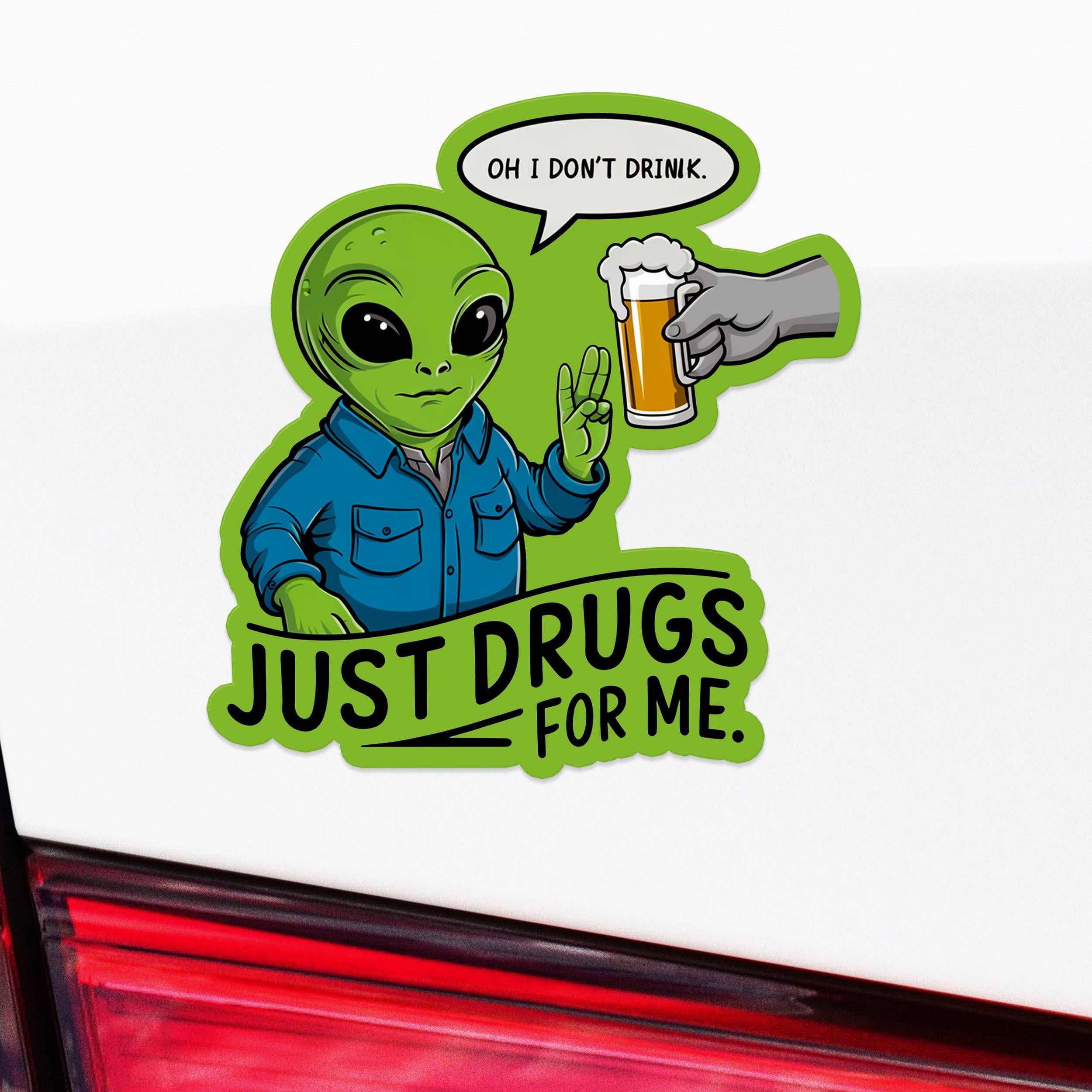 JIMS PARTY DRUGS 100mm Wide Vinyl Car Sticker Decal Cheap Funny Meme Aussie 4x4