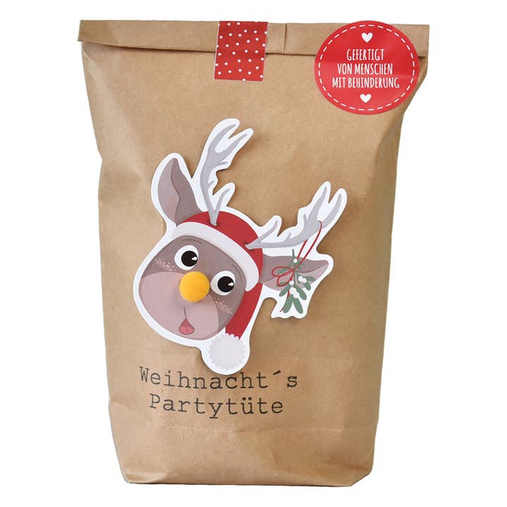 Gelukszak voor kerstfeest met hert voor wholesale door Wunderle GmbH