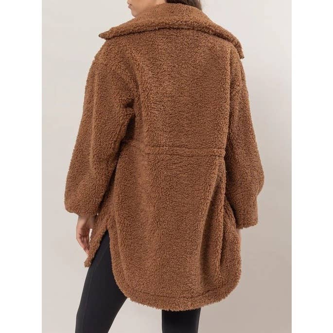 Apolline - Vente Manteau – femme - Manteau Sherpa à taille zippée1