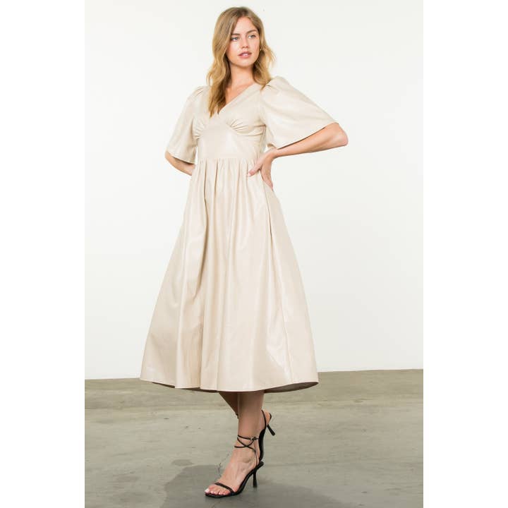 Maxi vestido de piel para venta al por mayor de THML