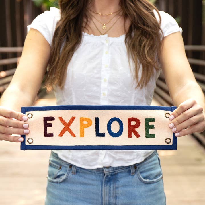 Explore Embroidered Canvas Banner for wholesale by 1canoe2 | One Canoe Two Paper Co.