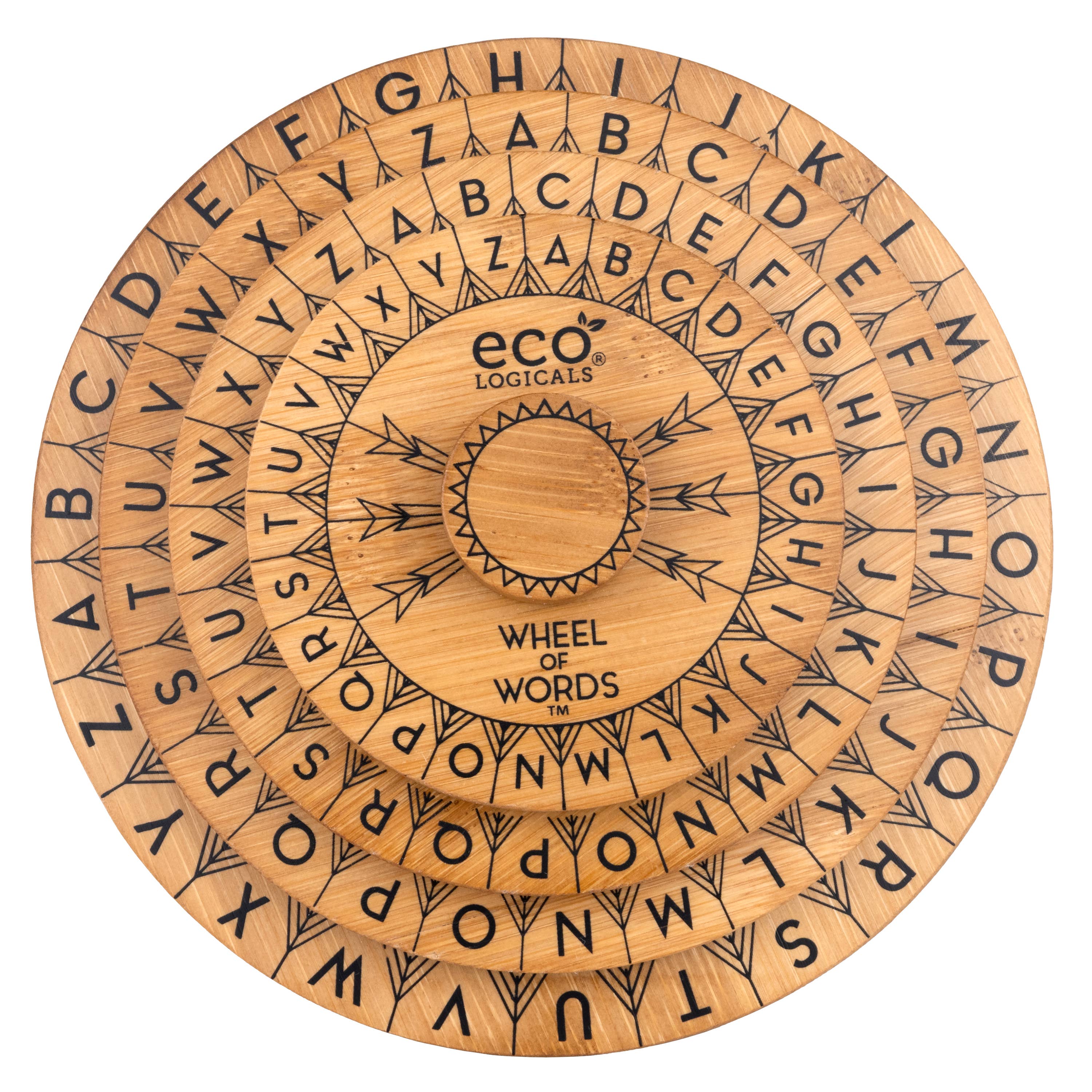 Project Genius – Brain Game - Crianças por atacado – Roda das Palavras - Jogo de Soletração de Bambu2