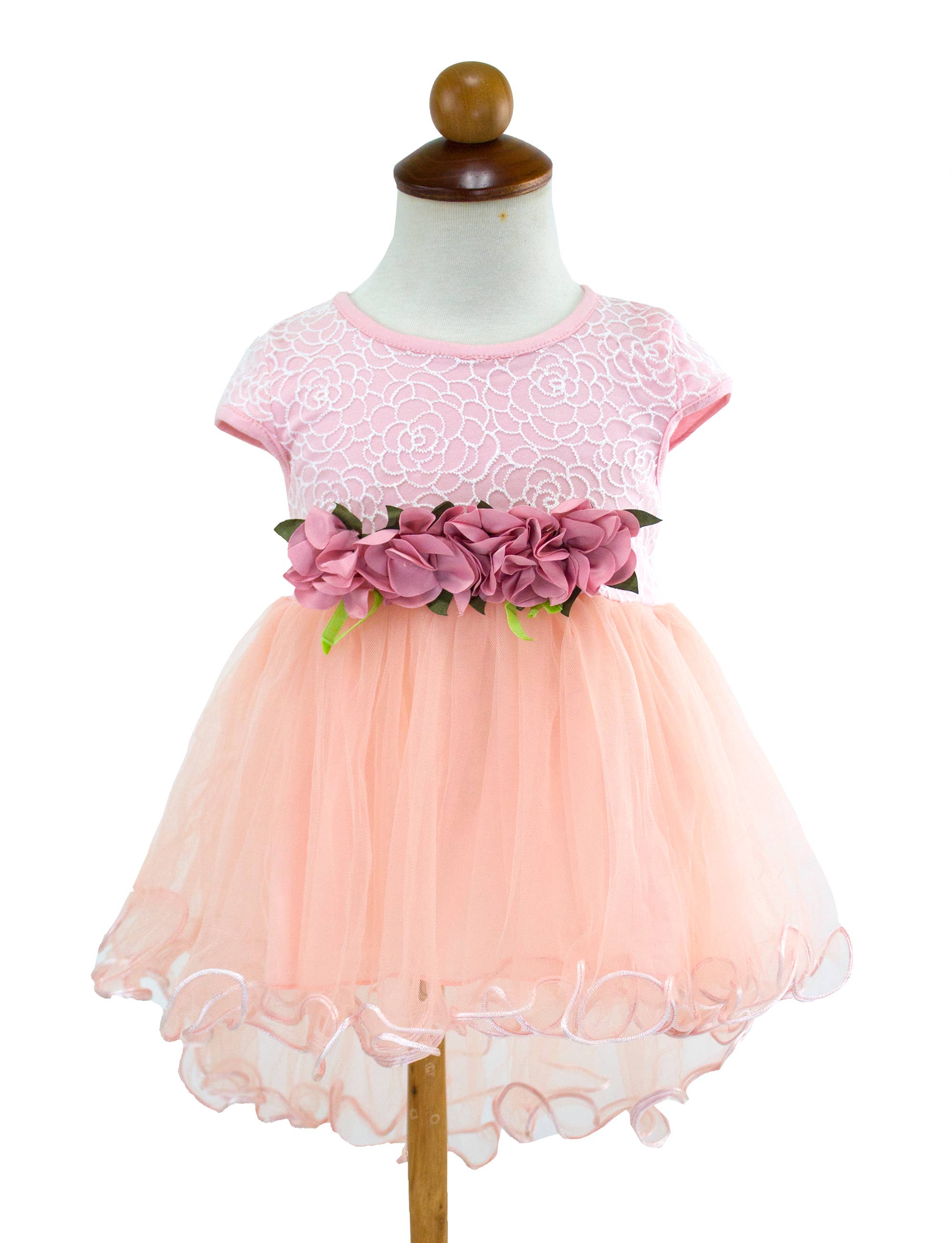 Fennco Styles - Wholesale Dress - Baby - Lace Tulle Baby Flower Girl Dress 22