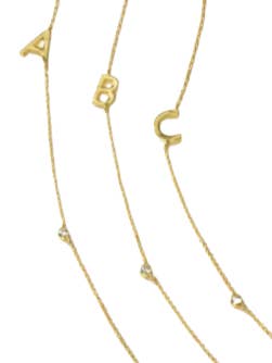 Collana Iniziale-Acciaio Oro 14K Collana Delicata Impermeabile per la vendita all'ingrosso da parte di HoopLa