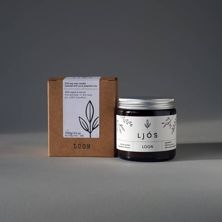 LJÓS Candles - Venta al por mayor Velas en tarros - HJOL Edición de Invierno Noruega Vela de Cera de Soja