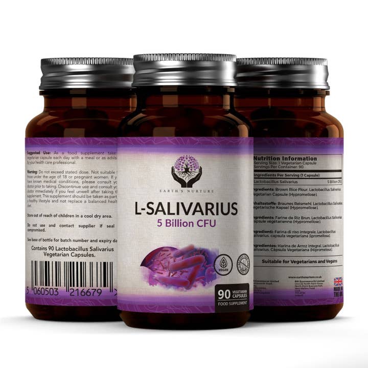 Focus Supplements - Venta al por mayor Suplementos/vitaminas para beber - Lactobacillus Salivarius (5 mil millones de CFU) 90 cápsulas