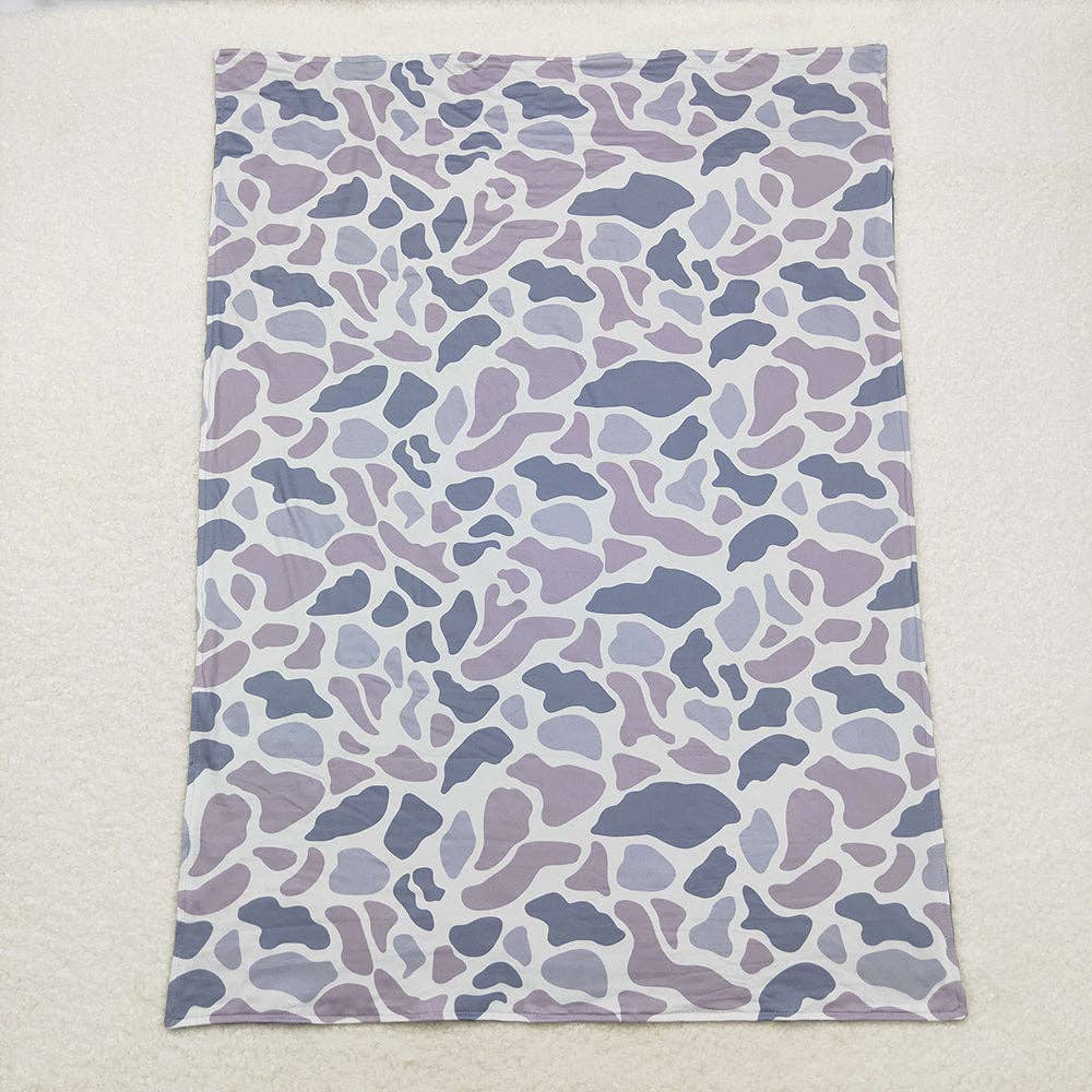 Aier Wholesale - Wholesale Bedding Blanket - Kids & Baby - Baby Toddler Children Grey Camo Minky Blankets1