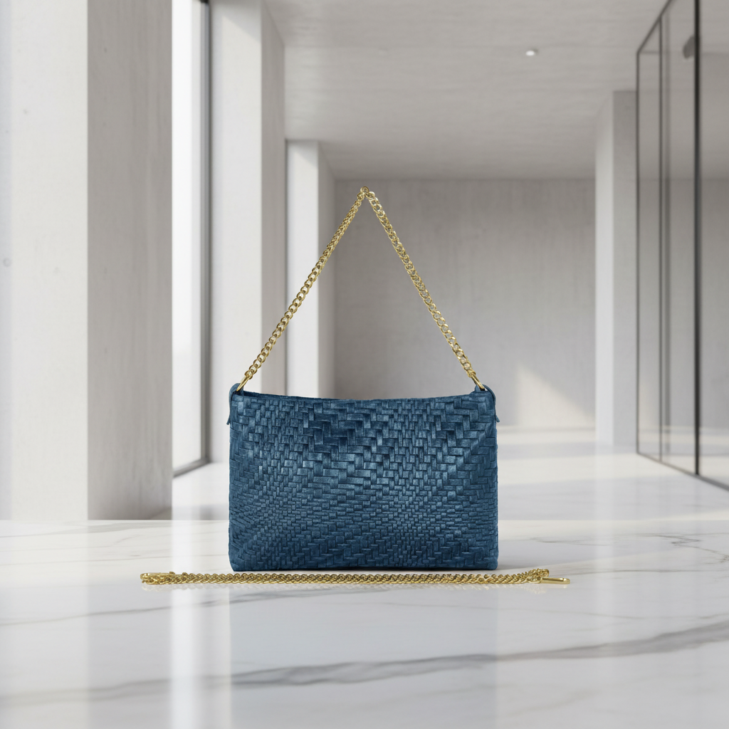 TAKEASY – Engroshandel Crossbodytaske - Dame – Grid Ruskind Læder Crossbody Taske12