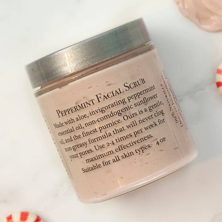 Peppermint Facial Scrub for wholesale by Simplified Soap