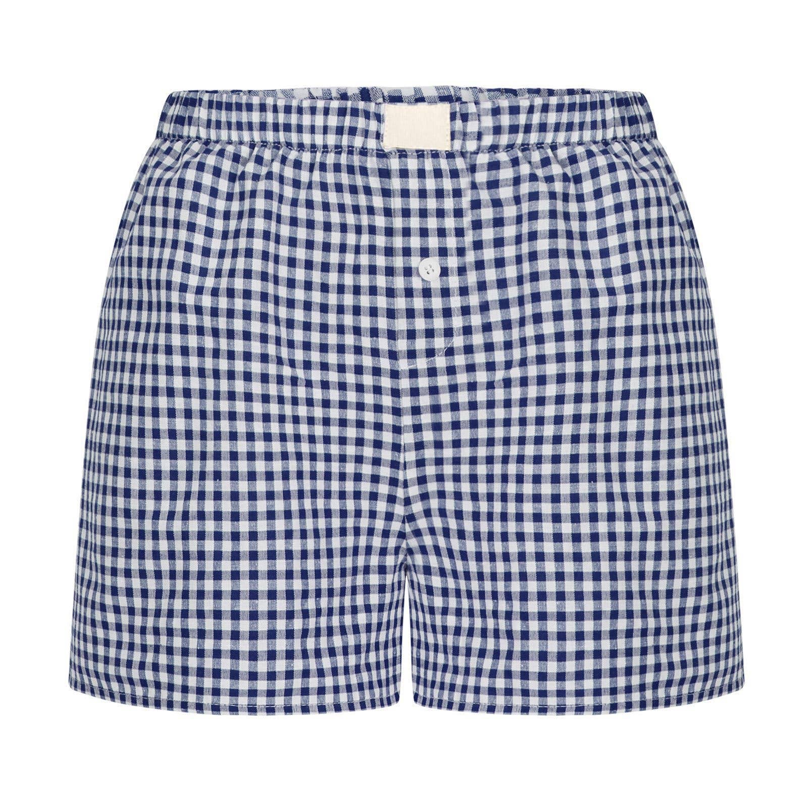 Rosa Clothing - Wholesale Lounge Shorts - Women's - Lysandra Gingham Pull-On Boxer Shorts2