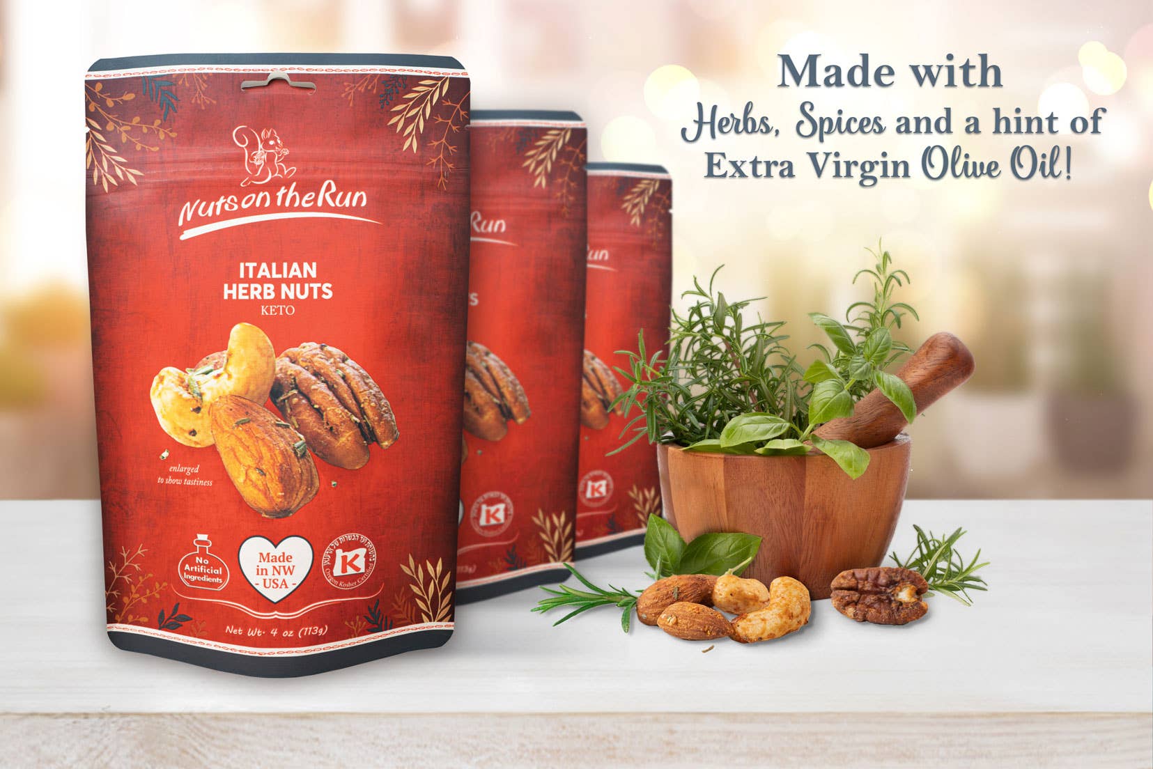 Nuts On The Run - Vente Noix - Noix d'herbes italiennes2