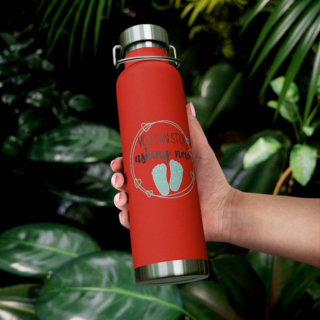 Teegarb LLC – Großhandel Trinkflaschen – Vakuum-isolierte Kupferflasche, 22 Unzen, humorvolle Babys, Bäuche, werdende Mütter, enthüllt Sprüche, urkomische gebärende Nachkommen, Bäuche, Statements34