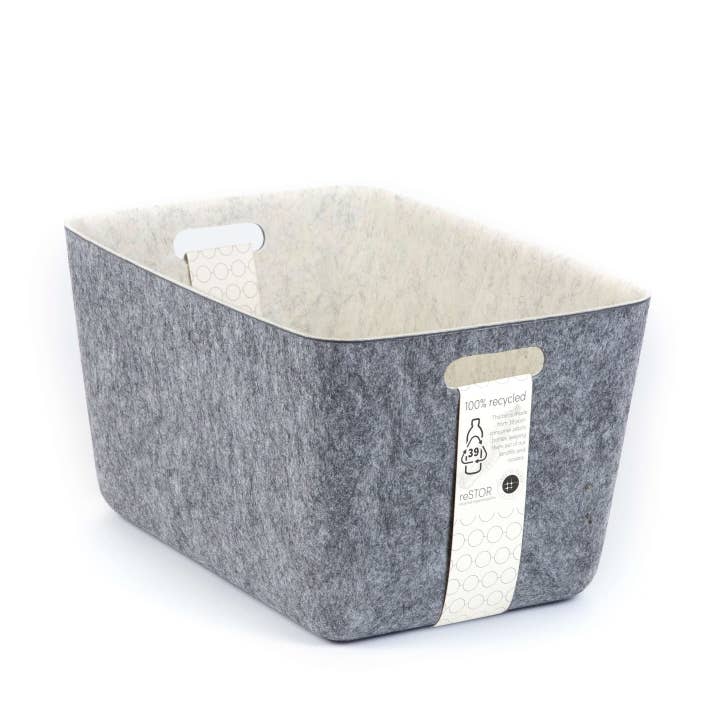 Three by Three Seattle - Wholesale Storage Bin - reSTAK recycled FELT storage medium tall18